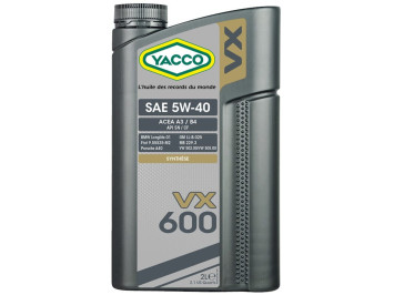 YACCO VX 600 5W-40, 2L